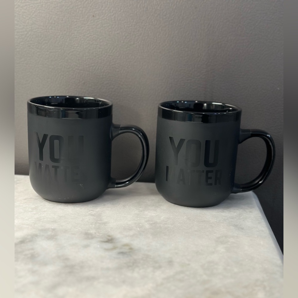Black Motivational “YOU MATTER Mug Set